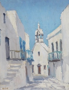 Hugh Boycott Brown (1909 - 1990) Malcesine, Italy, 8.5 x 6.5in.